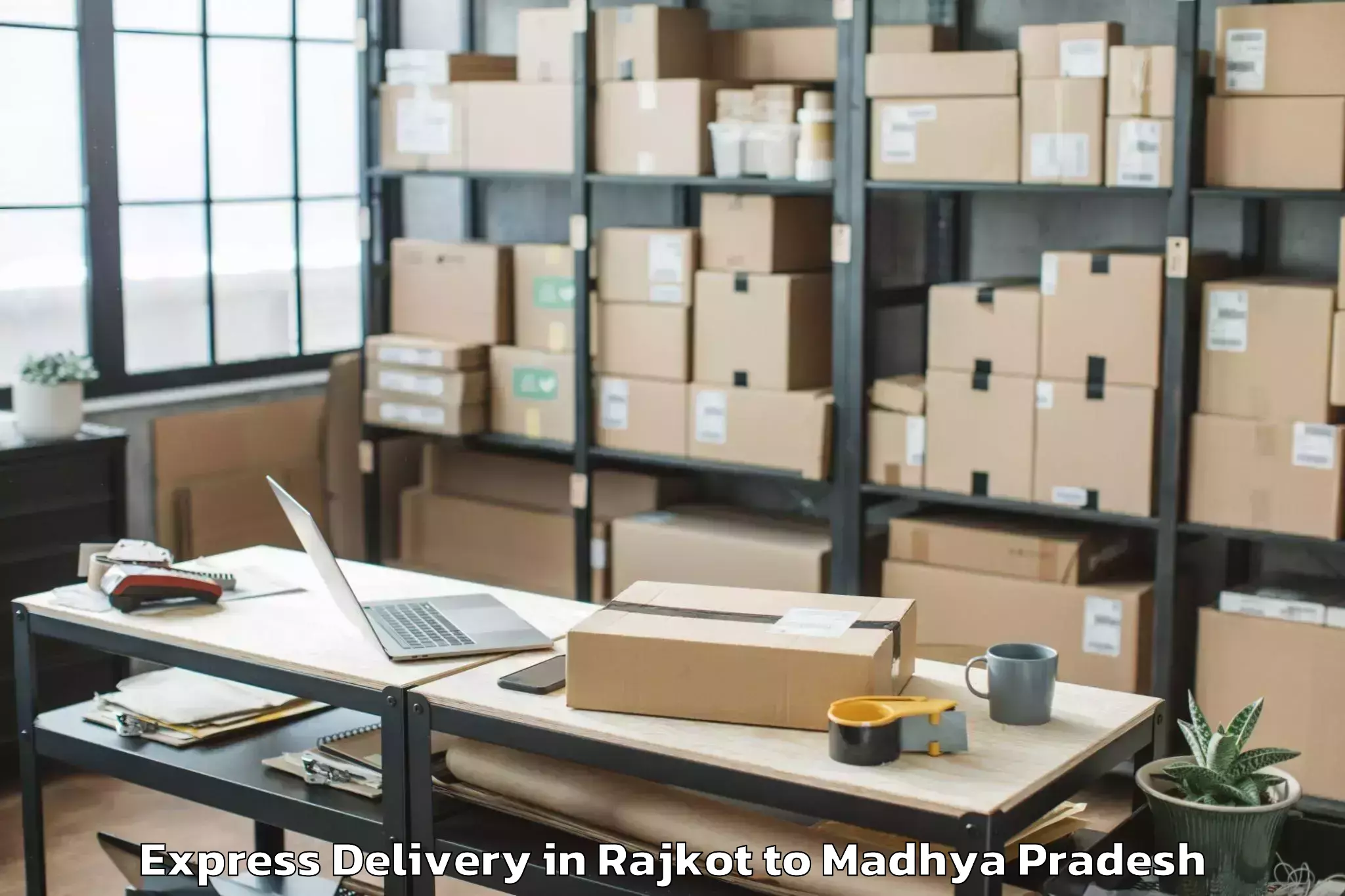 Expert Rajkot to Madhyanchal Professional Unive Express Delivery